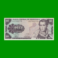 BILLETE DE VENEZUELA 10 BOLIVARES, PICK 60, AÑO 1981, ESTADO SIN CIRCULAR.-