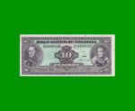 BILLETE DE VENEZUELA 10 BOLIVARES, PICK 61a, AÑO 1986, ESTADO MUY BUENO.-