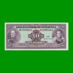 BILLETE DE VENEZUELA 10 BOLIVARES, PICK 61c, AÑO 1992, ESTADO SIN CIRCULAR.-