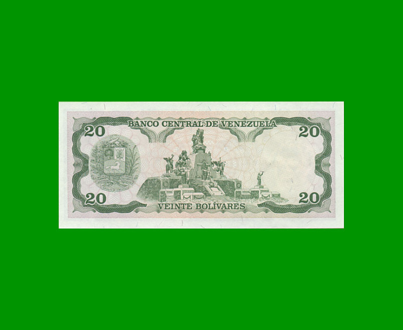 BILLETE DE VENEZUELA 20 BOLIVARES, PICK 63f, AÑO 1998, ESTADO EXCELENTE+. - - Imagen 2