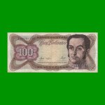 BILLETE DE VENEZUELA 100 BOLIVARES, PICK 66a, AÑO 1987, ESTADO MUY BUENO-. -