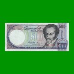 BILLETE DE VENEZUELA 500 BOLIVARES, PICK 67f, AÑO 1998, ESTADO SIN CIRCULAR.-