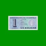 BILLETE DE VENEZUELA 1 BOLIVARES, PICK 68, AÑO 1989, ESTADO SIN CIRCULAR.-