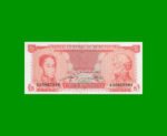 BILLETE DE VENEZUELA 5 BOLIVARES, PICK 70b, AÑO 1989, ESTADO SIN CIRCULAR.-