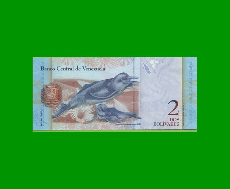 BILLETE DE VENEZUELA 2 BOLIVARES, PICK 88a, AÑO 2007, ESTADO SIN CIRCULAR.- - Imagen 2