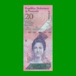 BILLETE DE VENEZUELA 20 BOLIVARES, PICK 91d, AÑO 2009, ESTADO EXCELENTE+. -