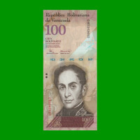 BILLETE DE VENEZUELA 100 BOLIVARES, PICK 93b, AÑO 2008, ESTADO SIN CIRCULAR.