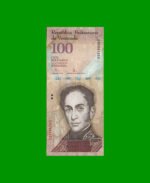 BILLETE DE VENEZUELA 100 BOLIVARES, PICK 93c, AÑO 2009, ESTADO MUY BUENO.