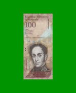 BILLETE DE VENEZUELA 100 BOLIVARES, PICK 93g, AÑO 2013, ESTADO EXCELENTE+. -