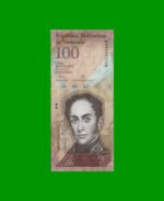 BILLETE DE VENEZUELA 100 BOLIVARES, PICK 93i, AÑO 2015, ESTADO EXCELENTE.-