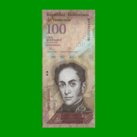 BILLETE DE VENEZUELA 100 BOLIVARES, PICK 93i, AÑO 2015, ESTADO EXCELENTE.-