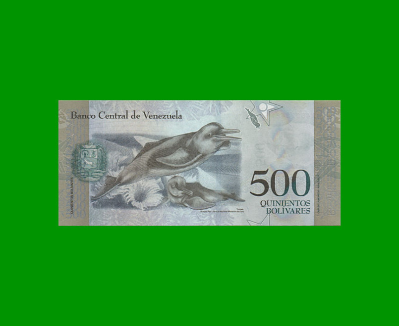 BILLETE DE VENEZUELA 500 BOLIVARES, PICK 94a, AÑO 2016, ESTADO SIN CIRCULAR.- - Imagen 2