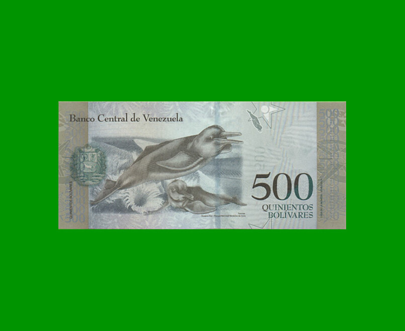 BILLETE DE VENEZUELA 500 BOLIVARES, PICK 94b, AÑO 2017, ESTADO SIN CIRCULAR.- - Imagen 2