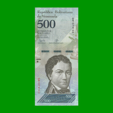 BILLETE DE VENEZUELA 500 BOLIVARES, PICK 94b, AÑO 2017, ESTADO SIN CIRCULAR.-