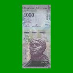 BILLETE DE VENEZUELA 1.000 BOLIVARES, PICK 95b, AÑO 2017, ESTADO SIN CIRCULAR.-
