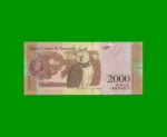 BILLETE DE VENEZUELA 2.000 BOLIVARES, PICK 96, AÑO 2016, ESTADO SIN CIRCULAR.- - Imagen 2