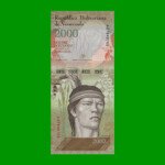 BILLETE DE VENEZUELA 2.000 BOLIVARES, PICK 96, AÑO 2016, ESTADO SIN CIRCULAR.-
