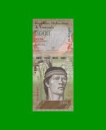 BILLETE DE VENEZUELA 2.000 BOLIVARES, PICK 96, AÑO 2016, ESTADO SIN CIRCULAR.-