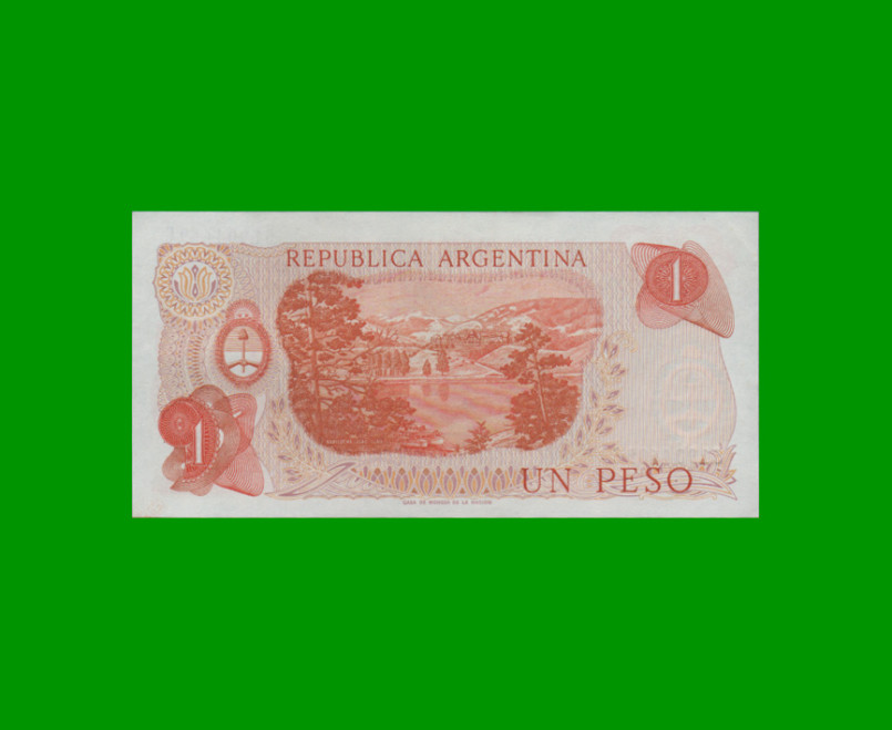 PESOS LEY 18.188 $1,00, BOT 2309, AÑO 1972, ESTADO EXCELENTE+ .- - Imagen 2