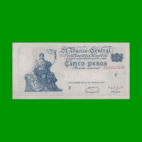 EL PROGRESO $ 5,00, BOT 1861, AÑO 1951, ESTADO SIN CIRCULAR.-