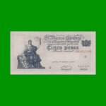 EL PROGRESO $ 5,00, BOT 1863, AÑO 1952, ESTADO SIN CIRCULAR.-