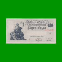 EL PROGRESO $ 5,00, BOT 1863, AÑO 1952, ESTADO SIN CIRCULAR.-