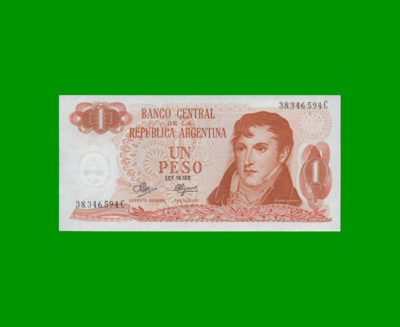 PESOS LEY 18.188 $1,00, BOT 2309, AÑO 1972, ESTADO SIN CIRCULAR.-