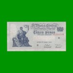 EL PROGRESO $ 5,00, BOT 1870a, AÑO 1956, ESTADO EXCELENTE.-