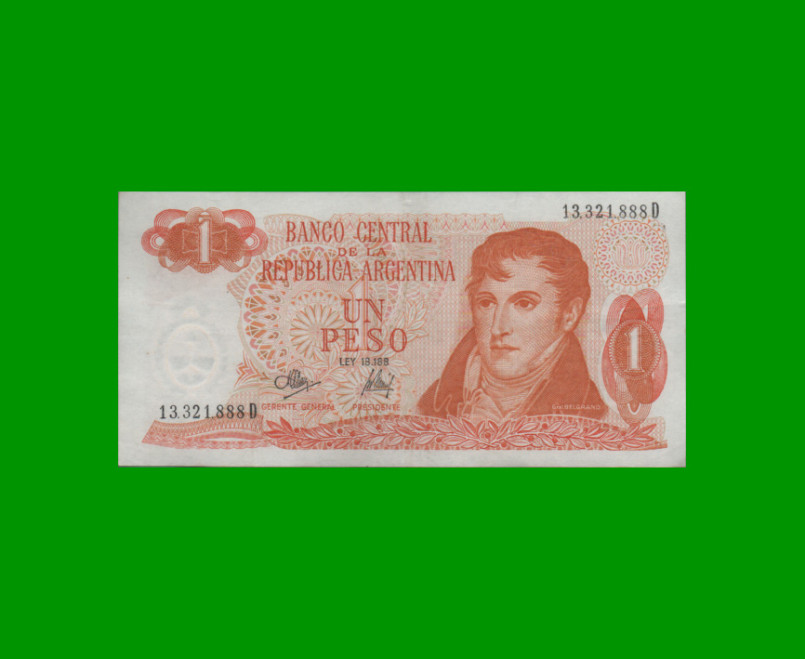 PESOS LEY 18.188 $1,00, BOT 2312, AÑO 1972, ESTADO EXCELENTE- .-