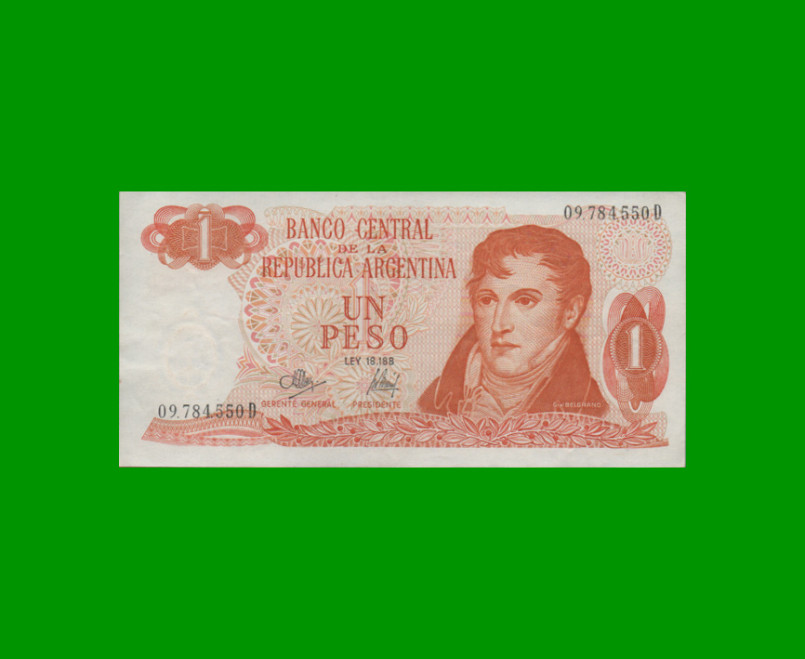 PESOS LEY 18.188 $1,00, BOT 2312, AÑO 1972, ESTADO EXCELENTE.-