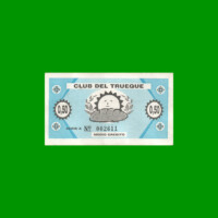 BONO TICKET, CLUB DEL TRUEQUE "DEFENSORES DEL TRUEQUE", 0,50 CREDITO, MG 3116, ESTADO EXCELENTE+ .-
