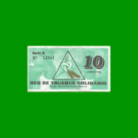 BONO RED DEL TRUEQUE SOLIDARIO, ZONA BONAERENSE OESTE, 10 CREDITOS, MG 476, ESTADO REGULAR.-