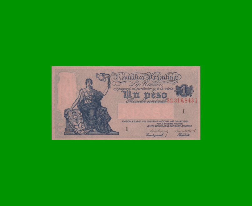 EL PROGRESO $ 1,00, BOT 1821, AÑO 1941, ESTADO SIN CIRCULAR .-