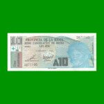 BONO DE LA RIOJA 10,00 DE AUSTRALES, EC 038, AÑO 1988, ESTADO SIN CIRCULAR.-
