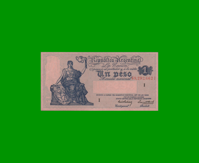 EL PROGRESO $ 1,00, BOT 1822, AÑO 1942, ESTADO SIN CIRCULAR.-