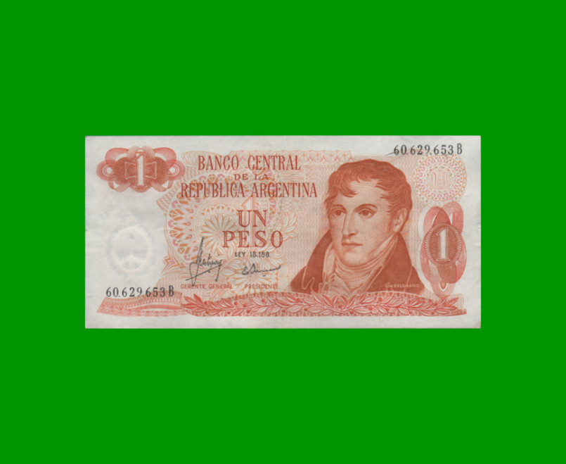 PESOS LEY 18.188 $1,00, BOT 2303, AÑO 1971, ESTADO EXCELENTE- .-