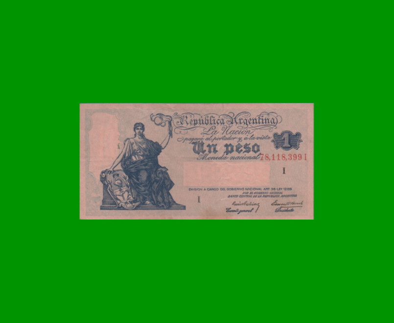 EL PROGRESO $ 1,00, BOT 1823, AÑO 1943, ESTADO MUY BUENO+ .-