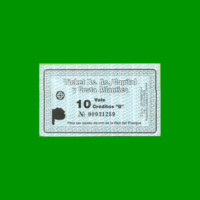 BONO TICKET RED DEL TRUEQUE BUENOS AIRES/ CAPITAL Y COSTA ATLANTICA, 10 CREDITOS, MG 950, ESTADO MUY BUENO+ .-