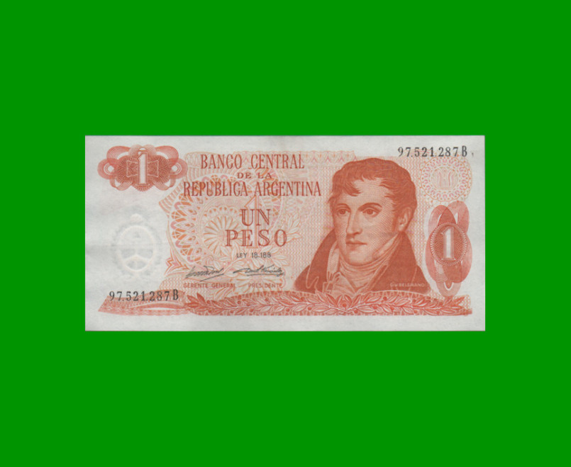 PESOS LEY 18.188 $1,00, BOT 2305, AÑO 1971, ESTADO EXCELENTE- .-