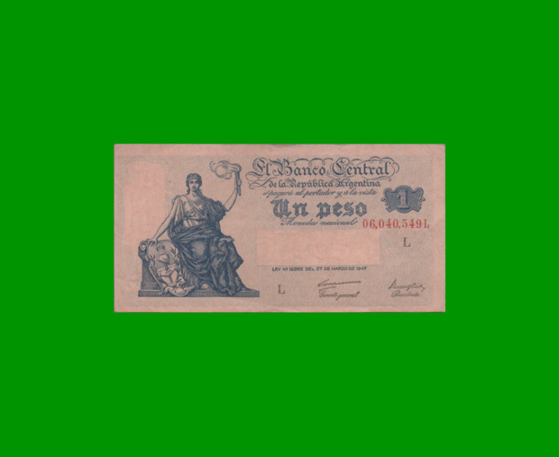 EL PROGRESO $ 1,00, BOT 1835, AÑO 1948, ESTADO EXCELENTE- .-