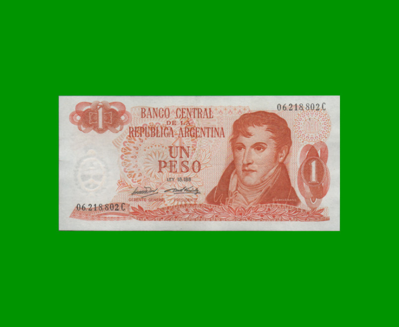 PESOS LEY 18.188 $1,00, BOT 2306, AÑO 1971, ESTADO EXCELENTE.-