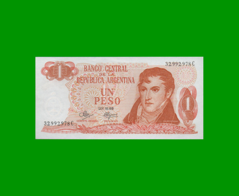 PESOS LEY 18.188 $1,00, BOT 2309, AÑO 1972, ESTADO EXCELENTE.-