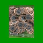 BOLSA DE (50) MONEDAS DE BRASIL, 1 REAL, AÑO 2020, ESTADO NUEVAS.-
