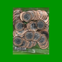 BOLSA DE (50) MONEDAS DE BRASIL, 1 REAL, AÑO 2020, ESTADO NUEVAS.-