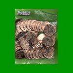 BOLSA DE (50) MONEDAS DE BRASIL, R$ 0,25, AÑO 2021, ESTADO NUEVAS.-