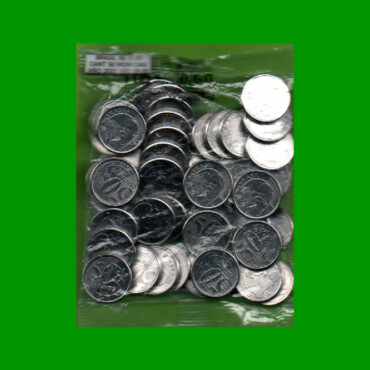 BOLSA DE (50) MONEDAS DE BRASIL, R$ 0,50, AÑO 2021, ESTADO NUEVAS.-