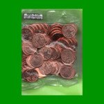BOLSA DE (50) MONEDAS DE BRASIL, R$ 0,05, AÑO 2015, ESTADO NUEVAS.-