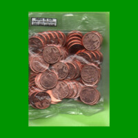 BOLSA DE (50) MONEDAS DE BRASIL, R$ 0,05, AÑO 2015, ESTADO NUEVAS.-