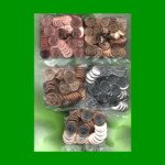 BRASIL 5 BOLSAS DE MONEDAS DE 0,05; 0,10; 0,25; 050 Y 1 Reales, AÑO 2022, NUEVAS.-