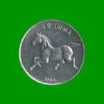 MONEDA DE NAGORNO - KARABAKH 50 LUMA, CABALLO, AÑO 2004, ESTADO NUEVA.-